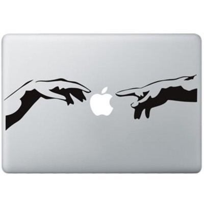 The Creation Of Adam MacBook Decal Black Decals